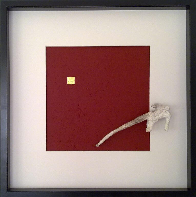 Square Moon, 2010. Copper with silver, gold leaf, acryl.
